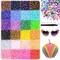 24000Pcs 3mm Flatback Resin Jelly Rhinestones with Tweezers - Large Pack (Multicolored)
